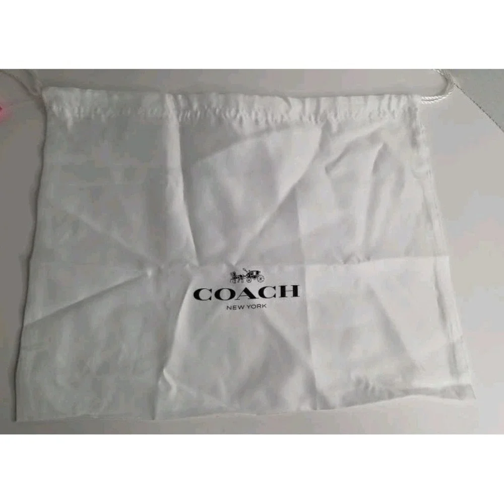 COACH white Satin Dust Bag 9x12